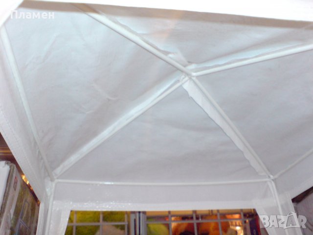 градинска шатра, павилион, навес 3 х 3 метра, бяла Налични !, снимка 11 - Градински мебели, декорация  - 37003467