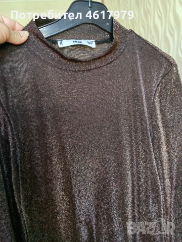 Тениска с лурекс Манго, снимка 3 - Блузи с дълъг ръкав и пуловери - 52465414