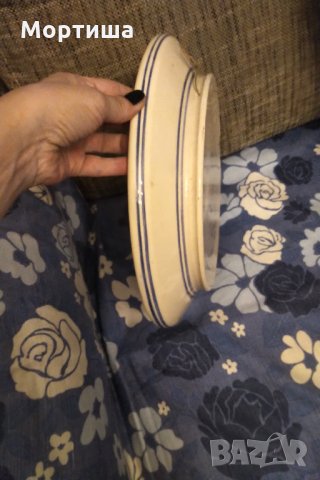 Ръчно изработена голяма дизайнерска чиния от 1989 год , снимка 2 - Декорация за дома - 29755060