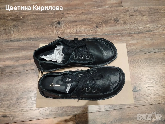 Дамски обувки естествена кожа Clarks Funny dream 38 номер черни, снимка 5 - Маратонки - 54221268