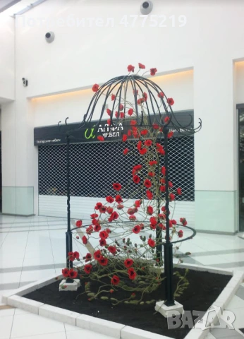 Ръчно кована метална беседка / арка за сватби, събития и градина – разглобяема, снимка 10 - Градински мебели, декорация  - 53947952