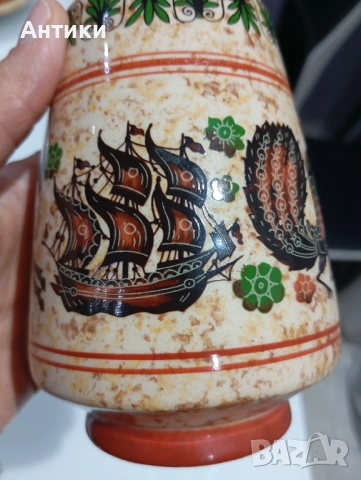 Ръчно изработена стара ваза с маркировка , снимка 10 - Декорация за дома - 52470818