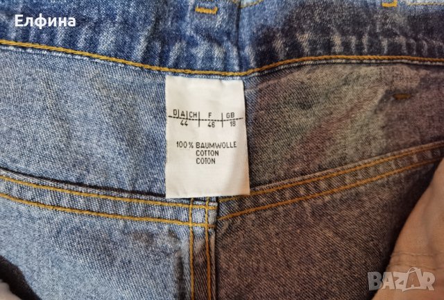 Дънкени къси панталони с рошав колан, снимка 3 - Къси панталони и бермуди - 37551729