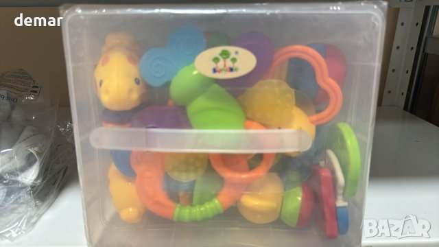 Комплект 11 образователни играчки с дрънкалки и гризалки за новородени за бебета 0-12 месеца, снимка 8 - Дрънкалки и чесалки - 44387478