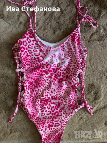 Леопардов тигров розов цял бански Бански Pink Leopard 2, снимка 6 - Бански костюми - 29349574