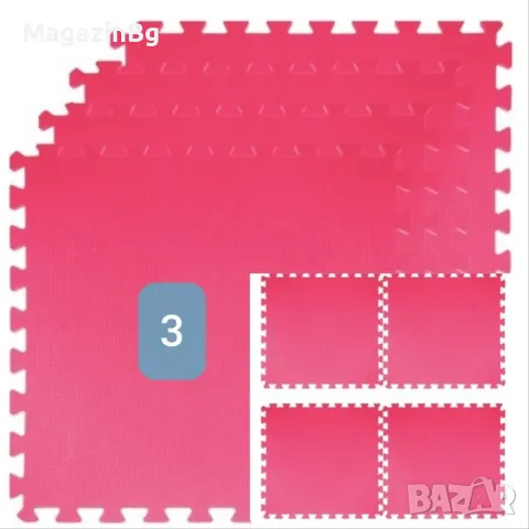 Настилка, Татами, Изработена от EVA, Комплект 60х60х1.3 см,100x100х2.5, снимка 4 - Други спортове - 49396853