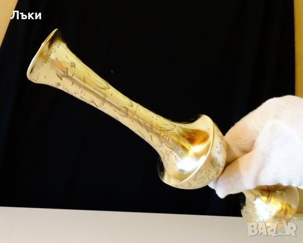 Бронзова кана,гарафа Британска Индия,маркирана. , снимка 5 - Антикварни и старинни предмети - 29447601