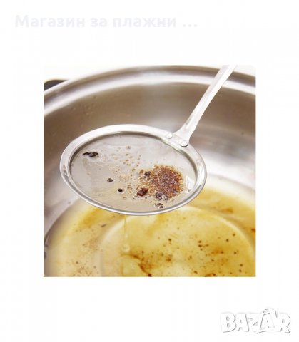 КУХНЕНСКА ЦЕДКА С ДЪЛГА ДРЪЖКА, НЕРЪЖДАЕМА СТОМАНА - код 1949, снимка 4 - Аксесоари за кухня - 34236086