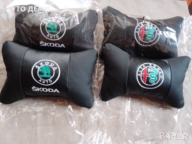 Качествени черни кожени възглавнички за подглавник на седалка на автомобил кола, снимка 5 - Аксесоари и консумативи - 42060918