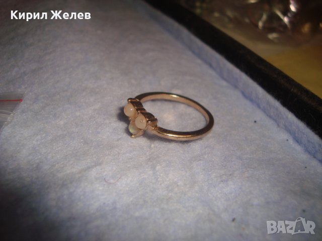 ПОЗЛАТЕН СТИЛЕН МОДЕН НЕЖЕН АРТ ДЕКО СТИЛ ПРЪСТЕН 27570, снимка 3 - Пръстени - 37452013
