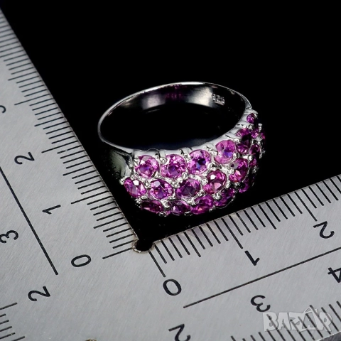 925 себърени пръстени с рубин, перидот, кианит, родолит гранат, танзанит, турмалин, снимка 9 - Пръстени - 51757015