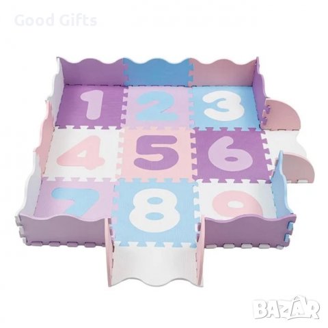 Персонализиращ се подов пъзел Лилави числа , 30x30 cm - 25 бр., снимка 2 - Други - 39183488