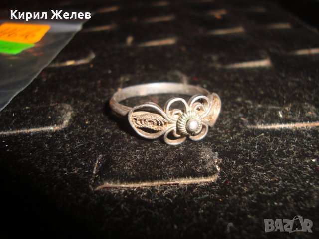 ФИЛИГРАНЕН УНИКАТ 19век ФЛОРАЛЕН СРЕБЪРЕН ПРЪСТЕН ВИСОКА ПРОБА СРЕБРО ЮВЕЛИРНА РЪЧНА ИЗРАБОТКА 18440, снимка 4 - Антикварни и старинни предмети - 33737106