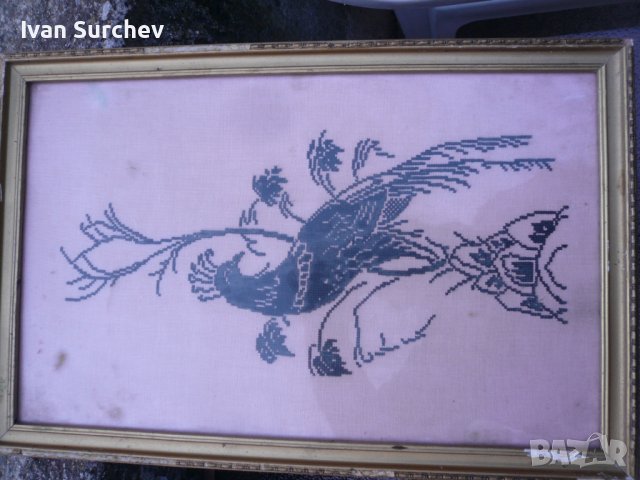  ПАУН-БРОДЕРИЯ със РАМКА 32СМ НА 48 СМ, снимка 7 - Специализирана литература - 38541147