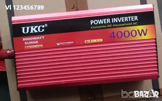 Висококачeствен мощен инвертор за автомобил UKC 12V-220V, 4000W, снимка 4 - Аксесоари и консумативи - 49688226