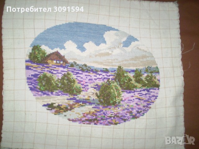 Ръчно ушит-бродиран гоблен , снимка 3 - Гоблени - 35233961