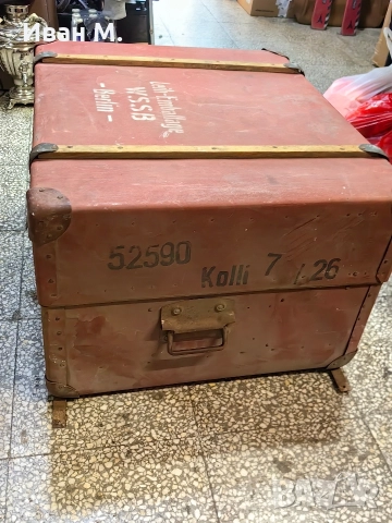 Немски транспортен сандък , снимка 5 - Антикварни и старинни предмети - 52814685