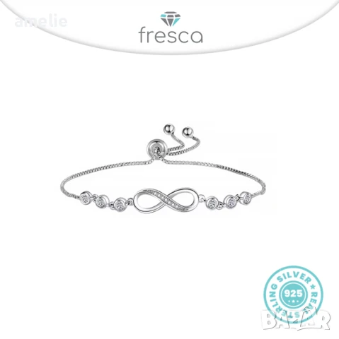 Ново! Гривна Безкрайност Eternity печат ale S 925. Колекция Amélie, снимка 5 - Гривни - 50904660