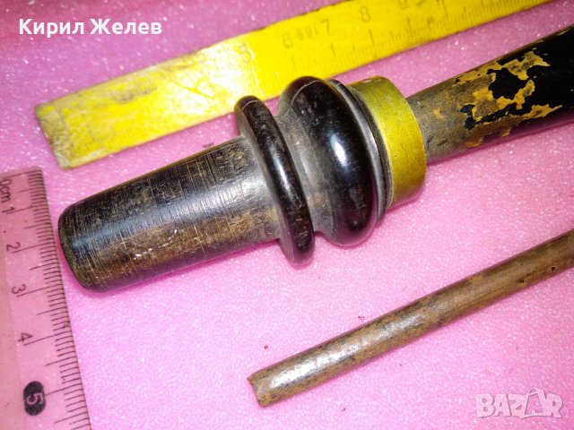 СТАРИНЕН МУНДЩУК За НАРГИЛЕ ДЪРВО и МЕТАЛ и ШИЛО от КОВАНО ЖЕЛЯЗО РЪЧНА ИЗРАБОТКА За КОЛЕКЦИЯ 42870, снимка 9 - Антикварни и старинни предмети - 44312806