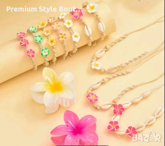 летни бижута колие,шнола и гривна 