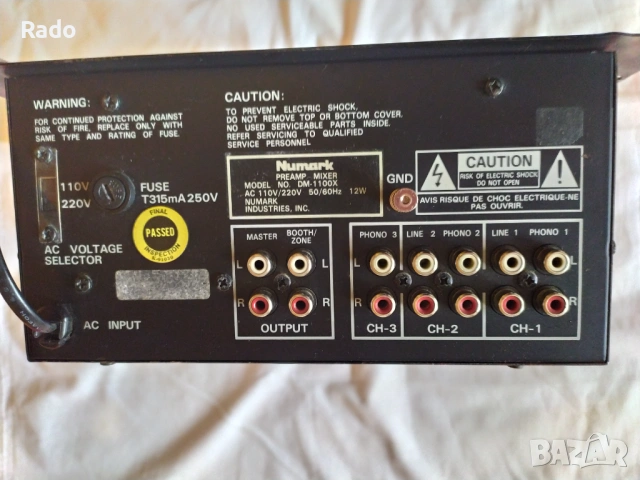 Продавам DJ mixer "Numatk 1100x", снимка 4 - Ресийвъри, усилватели, смесителни пултове - 53246979