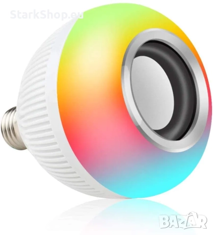 Топ хит Диско Блутуд Bluetooth колона крушка цвят музика лед RGB, снимка 4 - Крушки - 52546524