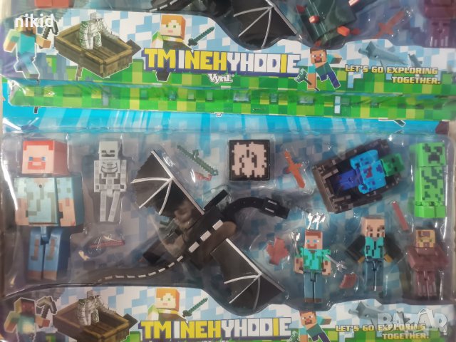 Minecraft Майнкрафт със Змей голям сет пластмасови фигурки за игра и украса на торта играчки, снимка 4 - Фигурки - 34006014