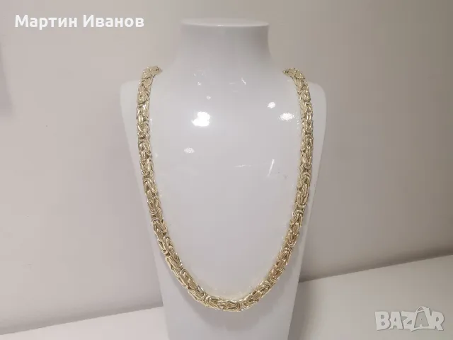 Златен синджир кралска плетка 3, снимка 3 - Колиета, медальони, синджири - 50006758