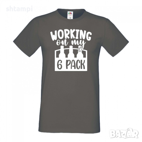 Мъжка тениска Working On My 6 pack 1,Бира,Бирфест,Beerfest,Подарък,Изненада,Рожден Ден, снимка 12 - Тениски - 36389463