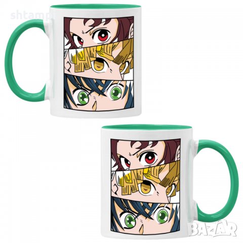 Чаша Demon Slayer Trio,Керамична Чаша, Кафе Чай, Игра,Изненада,Подарък,Повод,Празник,Рожден Ден, снимка 2 - Чаши - 38472334