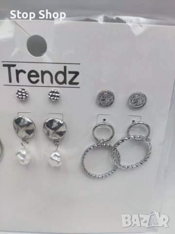 Обеци Trendz 6 вида  Размери 15 х 14 см , снимка 2 - Обеци - 39615828