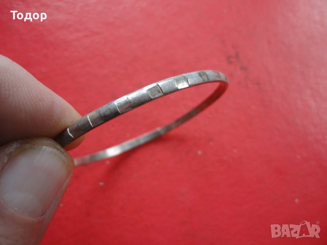 Страхотна твърда сребърна гривна 1, снимка 3 - Гривни - 53323201