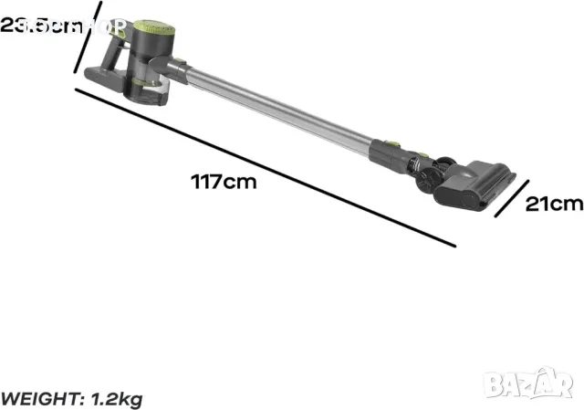 Безжична прахосмукачка Daewoo Cyclone Freedom 2 в 1, 35 минути, снимка 6 - Прахосмукачки - 49500153
