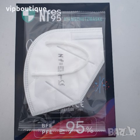 KN95 /FFP2 Предпазни маски за лице бели и черни, снимка 3 - Медицински консумативи - 31748081