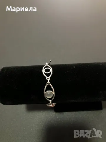 Сребърна гривна, снимка 4 - Гривни - 49326593