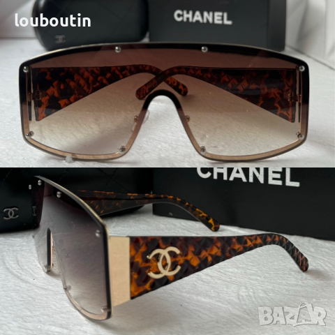 CH дамски слънчеви очила маска с лого, снимка 2 - Слънчеви и диоптрични очила - 44685631