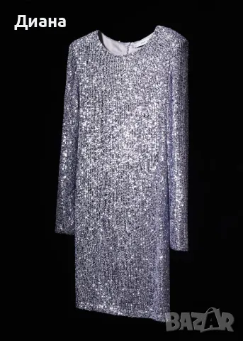 Рокля с пайети Mango, снимка 4 - Рокли - 47783774