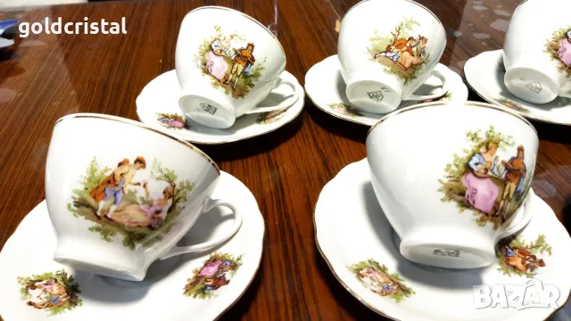 Стар полски порцелан чаши за чай кафе , снимка 3 - Антикварни и старинни предмети - 50437087