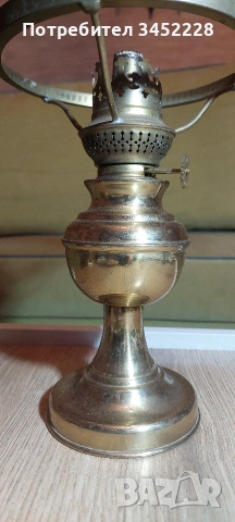 Лампа газена месинг за колекционери , снимка 2 - Антикварни и старинни предмети - 54009779