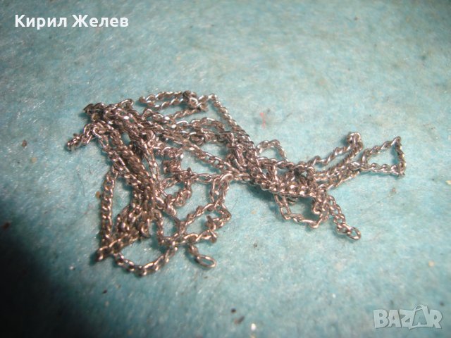 ТЪНКО НЕЖНО ЗДРАВО СРЕБРИСТО СИНДЖИРЧЕ ВЕРИЖКА КОЛИЕ НЕ го ЛОВИ МАГНИТ 14762, снимка 3 - Колиета, медальони, синджири - 35309605