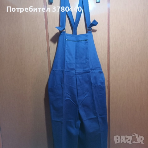 Нов памучен гащеризон с презрамки- 52, снимка 3 - Спортни дрехи, екипи - 52359966