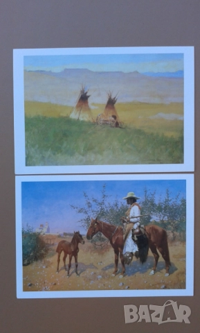 "Западно изкуство(Western Art)"върху 7 двойни картички.Издадени в САЩ, снимка 6 - Колекции - 52380775