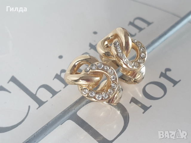 Обеци тип клипс Christian Dior налични