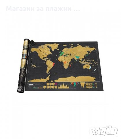 УНИКАЛЕН ПОДАРЪК ЗА ПЪТЕШЕСТВЕНИЦИ, СКРЕЧ КАРТА НА СВЕТА ДЕЛУКС - код ЧЕРЕН ТУБИС, снимка 12 - Други - 34301377