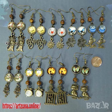 ⚜️ Обици с тигрово око №4006