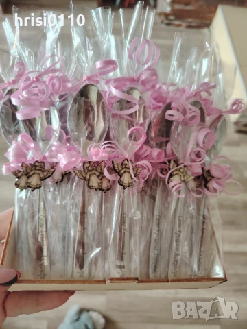 Гравирани лъжички с текст по ваше желание , снимка 6 - Подаръци за кръщене - 50853757