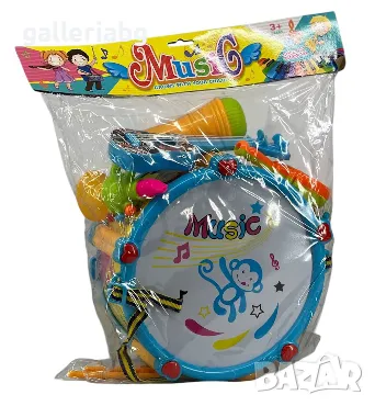 Комплект музикални инструменти за деца – барабан, маракаси, микрофон и др. 🥁🎤🎶