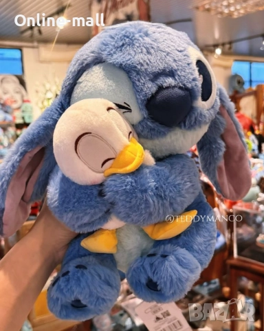 Плюшен Стич с пате, Сладък плюшен Стич с патенце 25-65см, снимка 4 - Плюшени играчки - 51461604