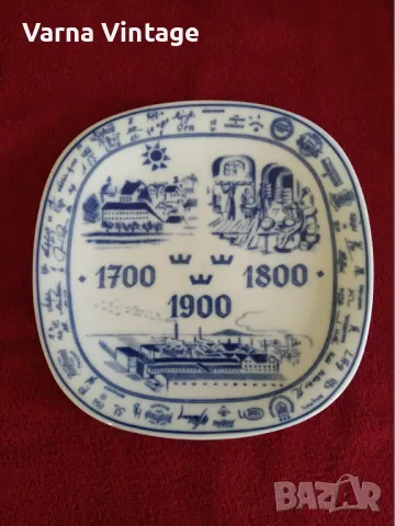 Колекционерска порцеланова чиния за юбилея на Rörstrand. Швеция (кутия). марк.