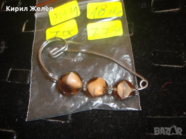 РЕТРО БРОШКА ИГЛА с ЯСПИС МУРАНО 90471, снимка 5 - Други - 30554906